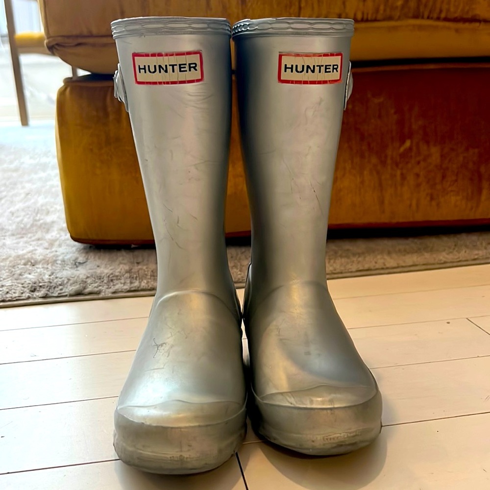 Hunter silver boots